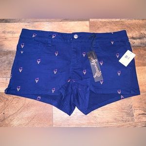 Soundgirl women’s shorts size 11 ice cream cone print NEW new with tags